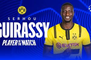 上演帽子戏法,吉拉西当选多特3-1巴萨一役全场最佳球员